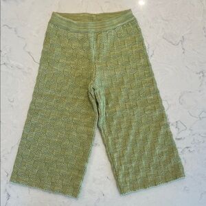 Misha and Puff Green Summer Knit Culotte Pants